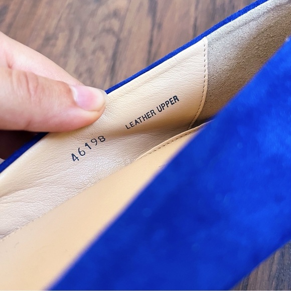 J Crew • Cece Suede Ballet Flat cobalt blue Bluebird suede round toe 46198 - Picture 5 of 10